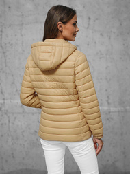 Chaqueta de mujer beige OZONEE JS/16M9101/254