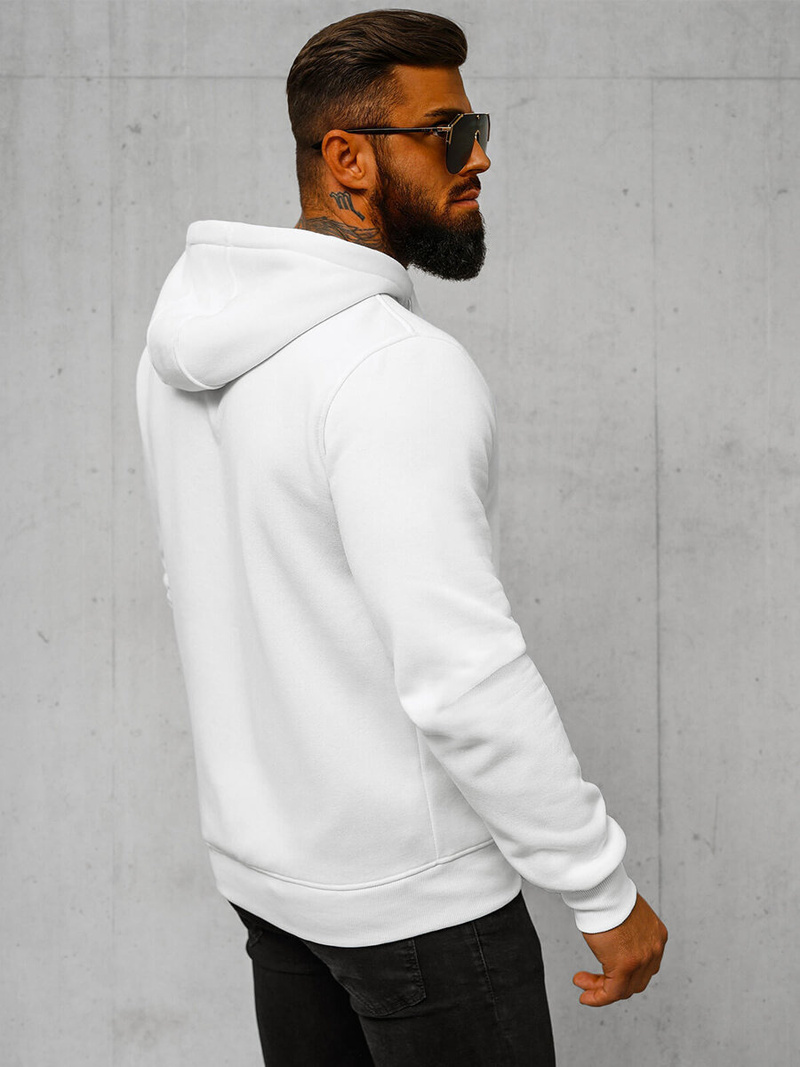 Sudadera de hombre blanca OZONEE JS/2008Z