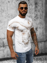 Camiseta de hombre blanco OZONEE NB/MT3039
