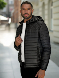 Chaqueta de hombre negra OZONEE JS/16M9328/392B