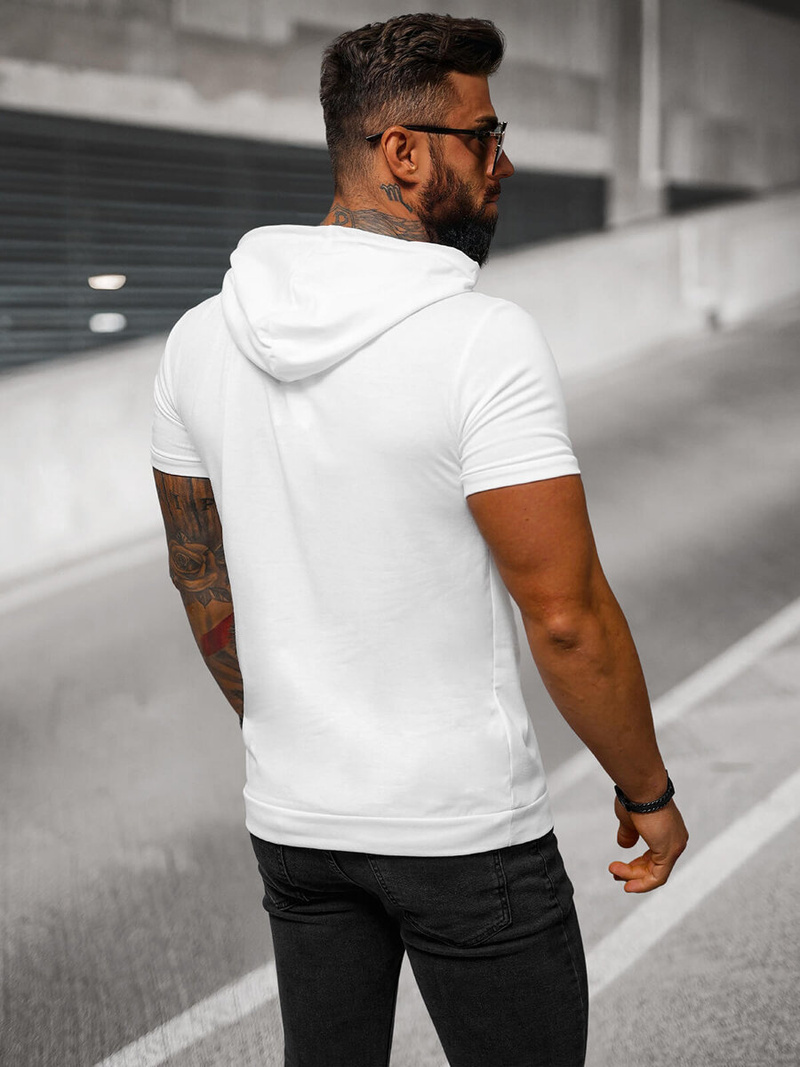 Camiseta de hombre blanco OZONEE JS/8T955/1