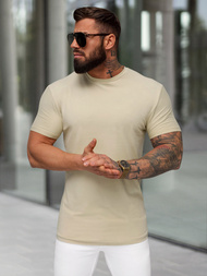 Camiseta de hombre beige claro OZONEE NB/MT3001Z