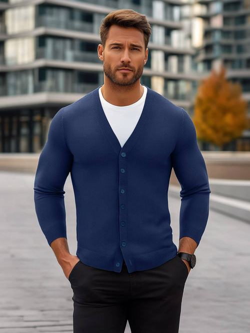 Jersey de hombre azul oscuro OZONEE NB/MM6006/5Z