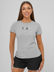 Camiseta de mujer gris OZONEE JS/RJ77542