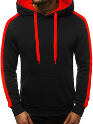 Sudadera de hombre negra-roja OZONEE JS/2012