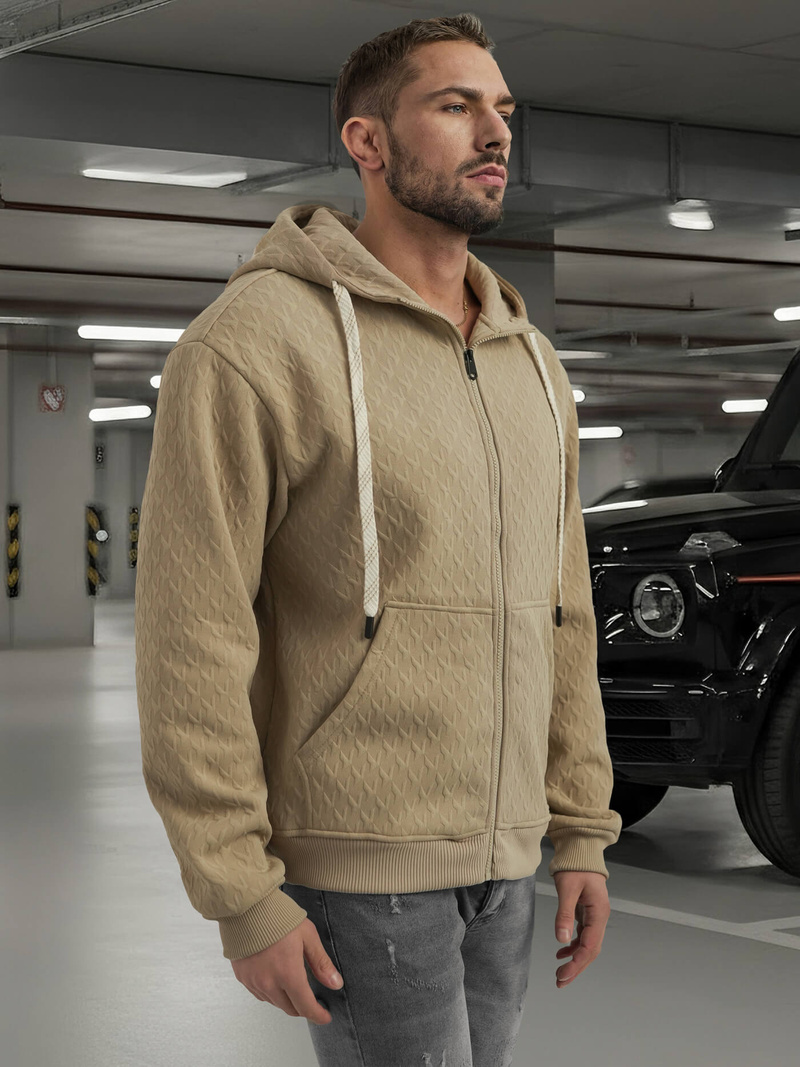 Sudadera de hombre beige OZONEE O/G3066
