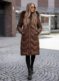 Chaqueta de mujer en chocolate OZONEE JS/5M3229/158