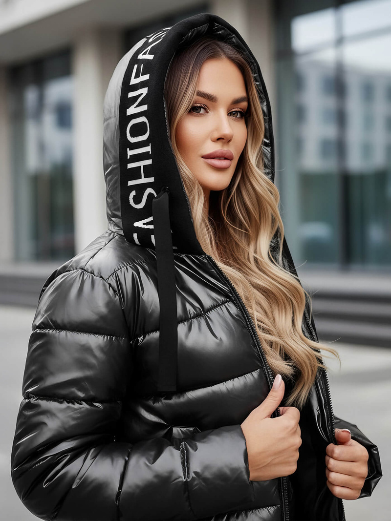 Chaqueta de mujer negra OZONEE JS/5M3188/392Z