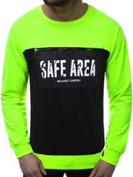Sudadera de hombre neón verde OZONEE MACH/2121