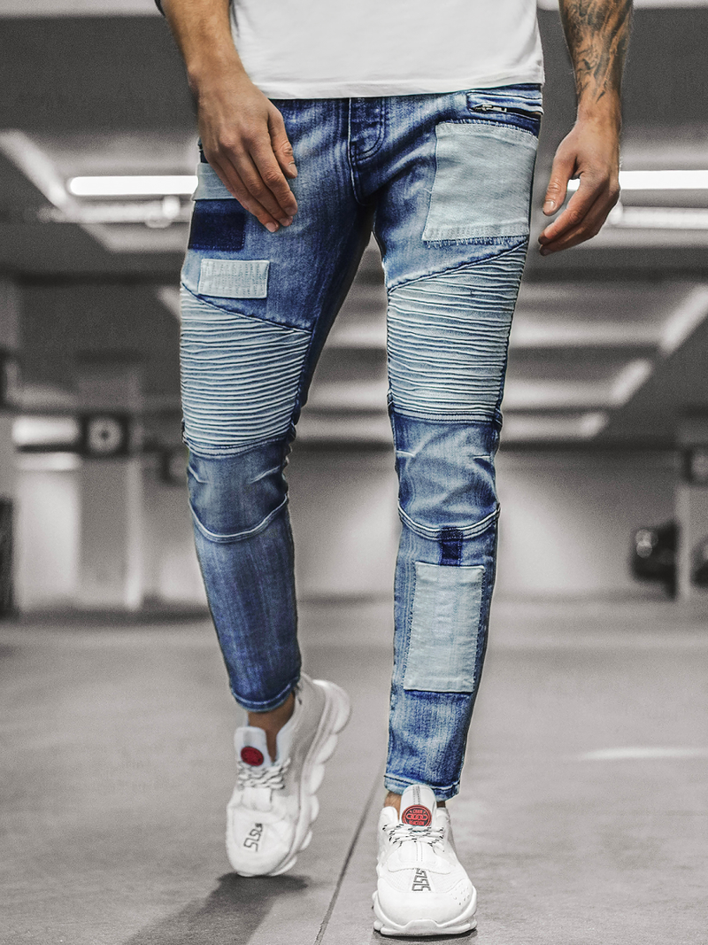 Vaqueros jogger de hombre azul OZONEE O/B4925