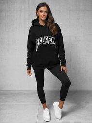 Sudadera de negra OZONEE O/SWE23019Z
