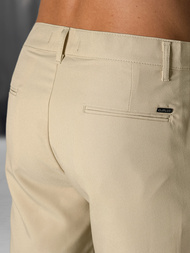 Pantalones cortos chinos de hombre beige OZONEE DJ/4400
