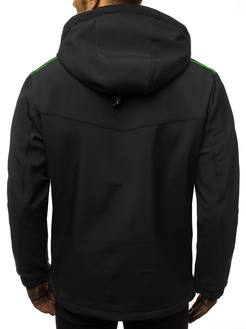 Chaqueta de hombre negra-verde OZONEE GE/12259