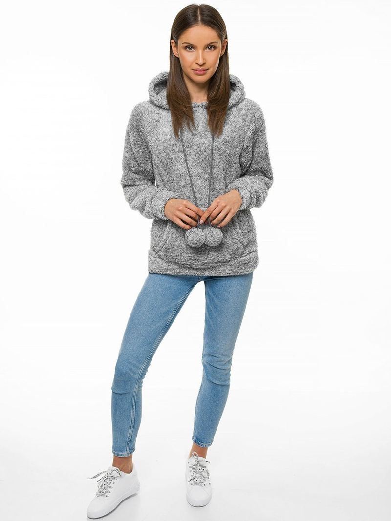 Sudadera de mujer gris oscuro OZONEE JS/HH034/2