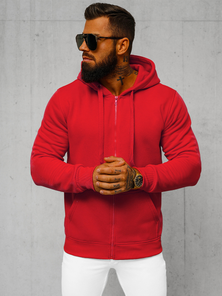 Sudadera de hombre roja OZONEE JS/2008Z