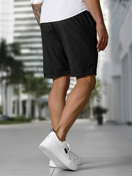 Pantalones cortos chinos de hombre negras OZONEE TMK/DC809/1Z