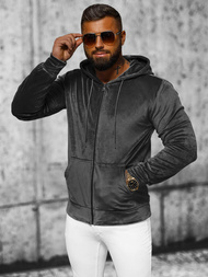 Sudadera velour de hombre grafito OZONEE JS/8B1168/6