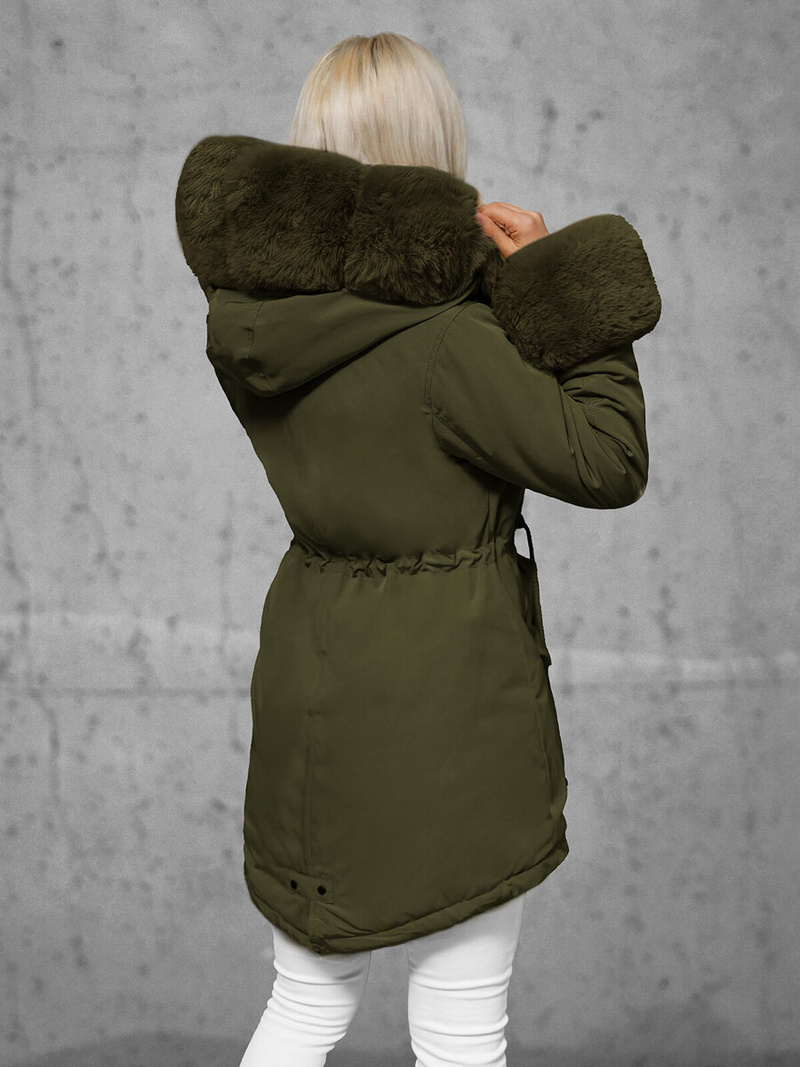 Chaqueta de mujer en verde OZONEE JS/16M9062/136Z