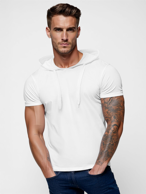 Camiseta de hombre blanco OZONEE JS/8T89/1Z