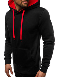 Sudadera de hombre negra-roja OZONEE JS/2011