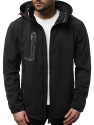 Chaqueta de hombre negra-roja OZONEE GE/12267
