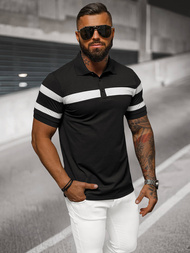Polo de hombre negro OZONEE NB/MT3108