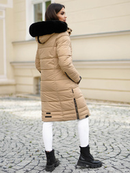 Chaqueta de mujer beige OZONEE O/W377Z