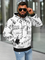 Sudadera de hombre blanca OZONEE JS/8B1255/1
