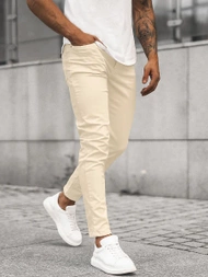 Vaqueros de hombre beige claro OZONEE E/5388/04