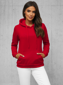 Sudadera de mujer roja oscuro OZONEE JS/W02Z