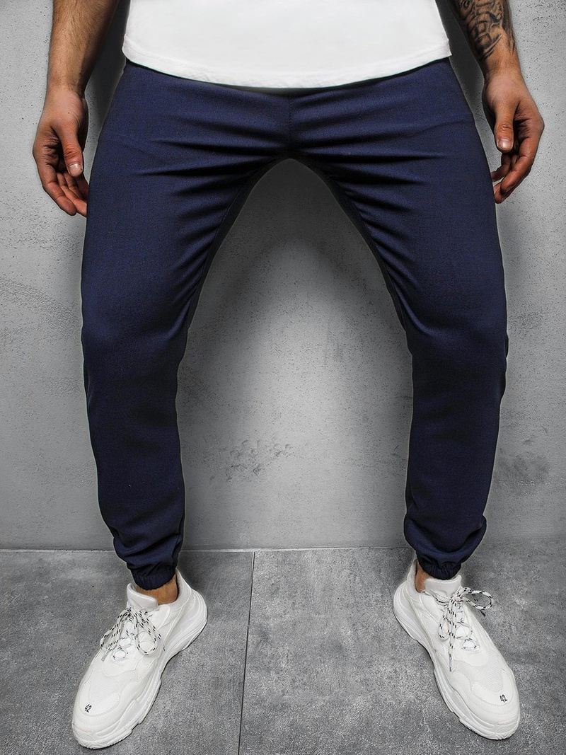 Pantalón chino de hombre azul marino OZONEE DJ/5539
