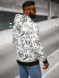 Sudadera de hombre blanca OZONEE JS/8B1175/1