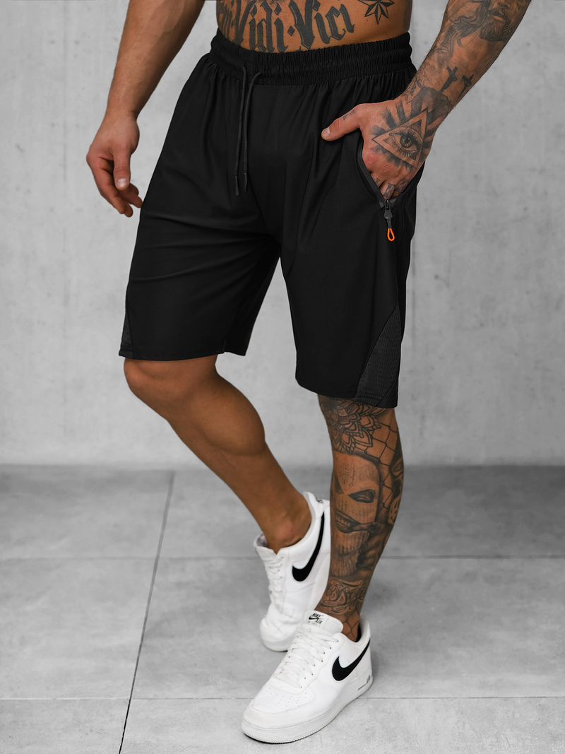Pantalones cortos deportivos para hombre negras OZONEE JS/12K1800/3