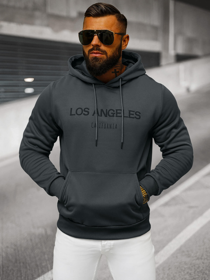 Sudadera de hombre grafito OZONEE JS/27B6507/5