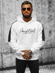 Sudadera de hombre blanco OZONEE JS/3B572