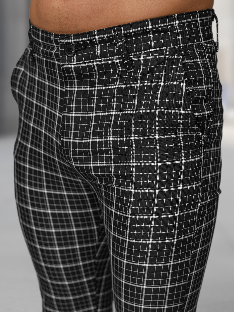 Pantalón chino de hombre negro OZONEE DJ/5515Z