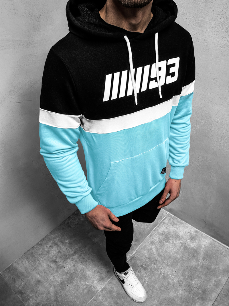 Sudadera de hombre azul claro OZONEE A/0963Z