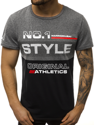 Camiseta de hombre grafito-negro OZONEE JS/SS10900