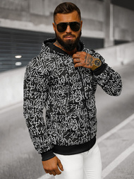 Sudadera de hombre negra OZONEE JS/8B1183/3