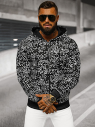 Sudadera de hombre negra OZONEE JS/8B1183/3