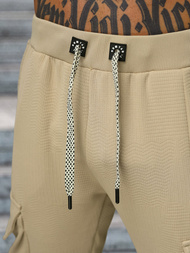 Pantalón de chándal de hombre beige OZONEE O/FF5026