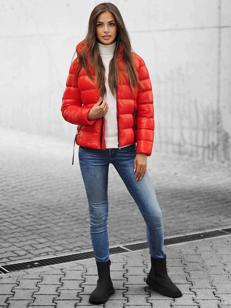 Chaqueta de mujer roja OZONEE JS/M782/270Z