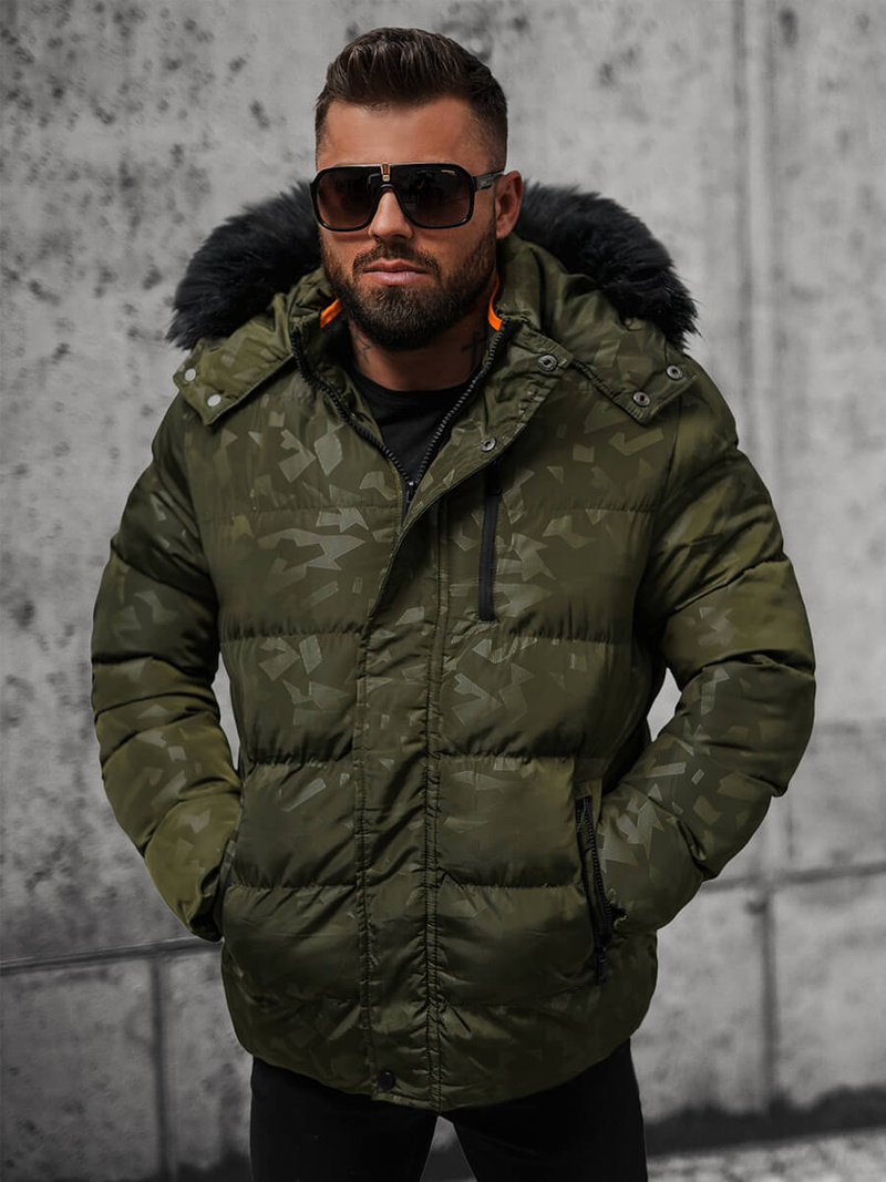 Chaqueta de hombre verde OZONEE JS/27M8109