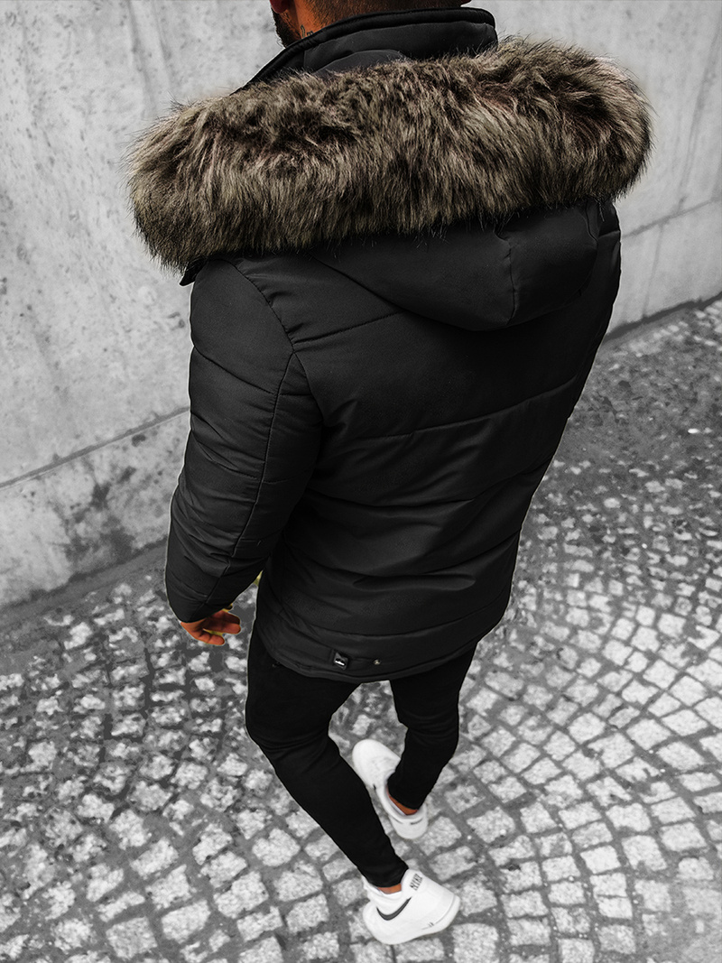 Chaqueta de hombre negra OZONEE JS/M1966/392