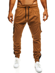 Pantalón jogger de hombre camel-oscuro OZONEE A/705