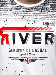 Camiseta de hombre blanca OZONEE JS/SS10960