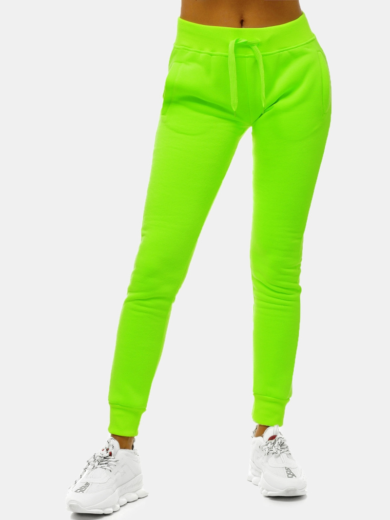 Pantalón de chándal para mujer neón verde OZONEE JS/CK01/31
