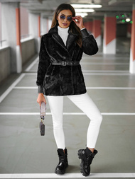 Chaqueta de mujer negra OZONEE JS/11Z8075Z