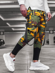 Pantalón jogger de hombre amarillo-caqui OZONEE G/11133