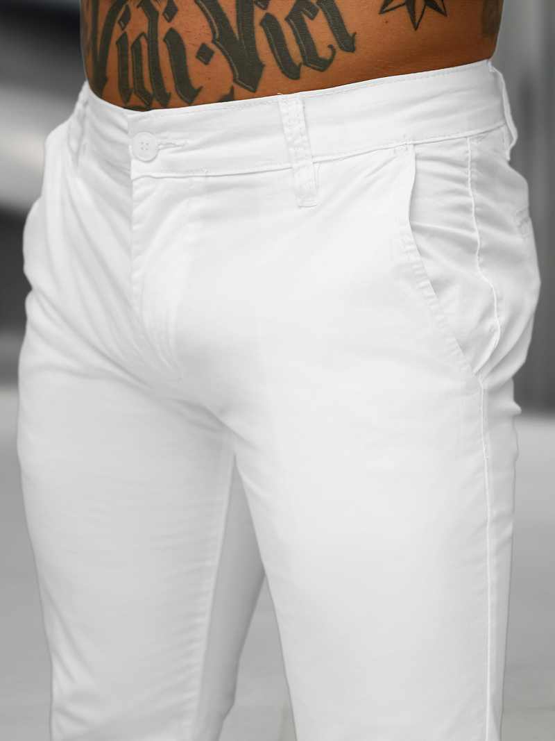 Pantalón de hombre blancos OZONEE BL/SK222/2